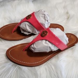 Tory Burch Cameron Patent Leather Sandals